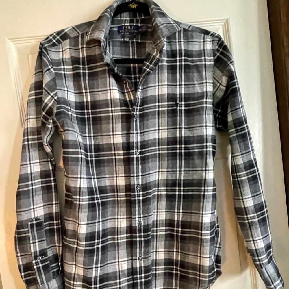 Mens polo button down shirt